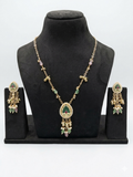 Meenakari Lotus Pendant Necklace & Earring Set