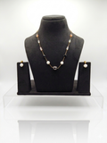 Pearl & Multi-Stone Pave Ball Necklace Set