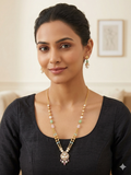 Kundan Polki Pendant Multi-Stone Necklace Set
