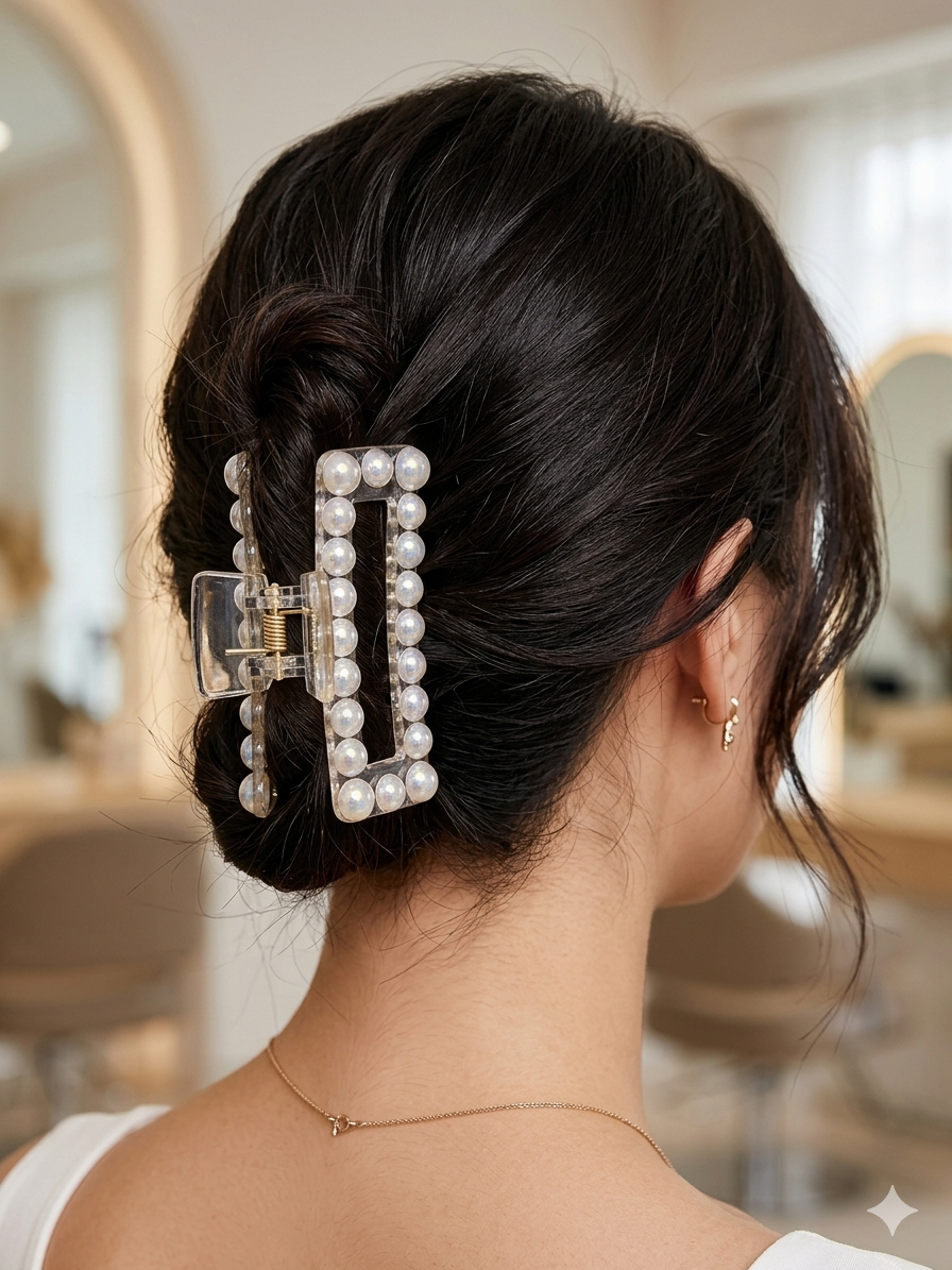 Pearl Claw Hair Clip