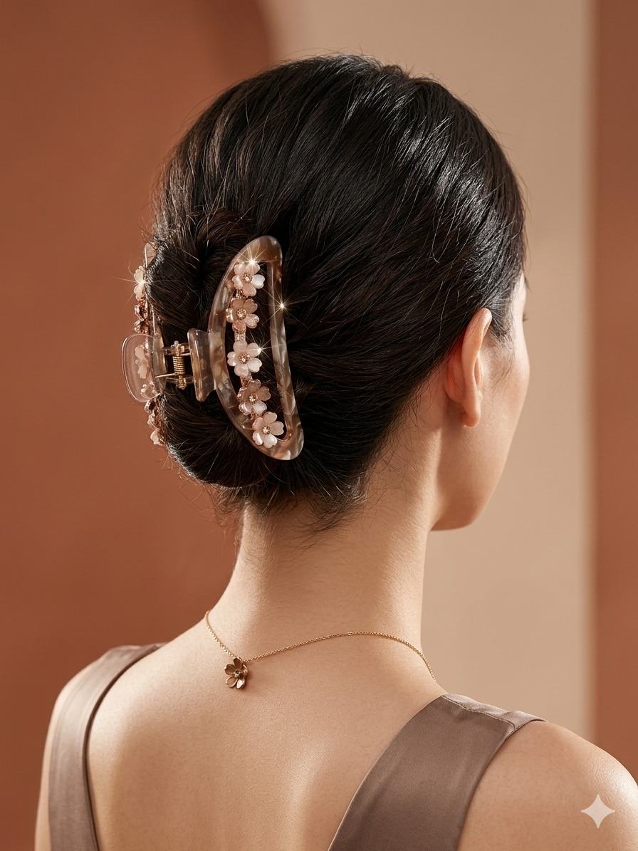 Cherry Blossom Claw Hair Clip