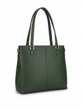 Olive Green Structured Tote Bag