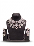 Emerald Green CZ Bridal Necklace & Earrings Set