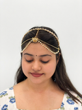 Gold Pearl Matha Patti Hair Chain