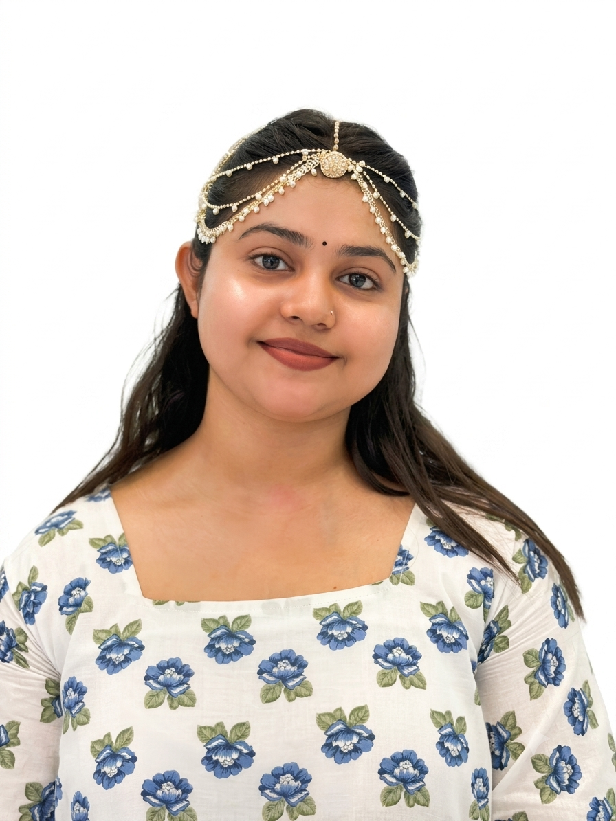 Silver Pearl Matha Patti Hair Chain