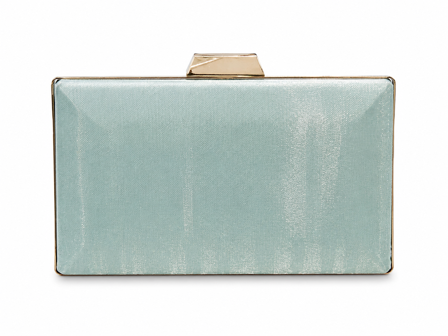 Sage Green Textured Box Clutch