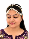 Kundan Matha Patti with Pearl Drops – Bridal Hair Jewellery