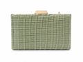 Sage Green Textured Box Clutch
