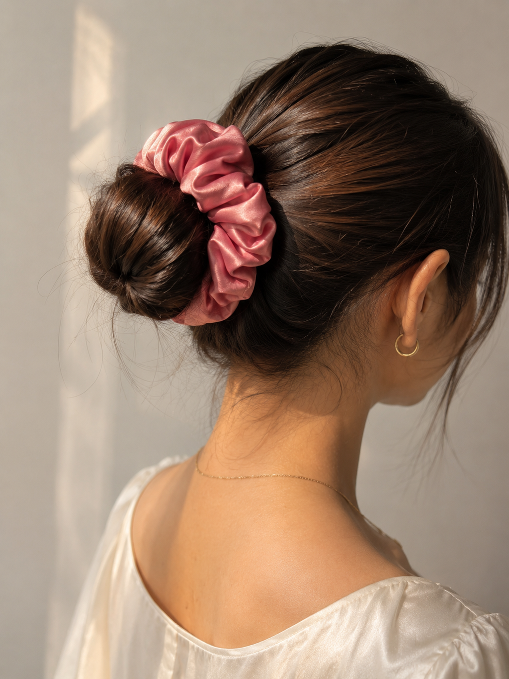 Satin Scrunchies Gift Box - Set of 12 (Ivory)