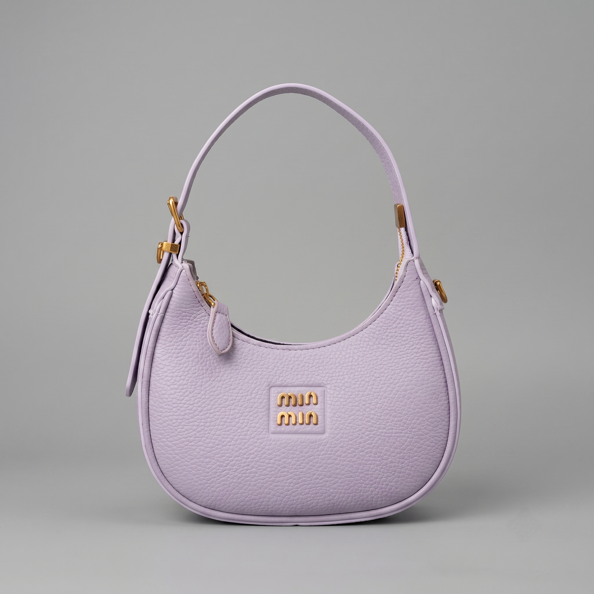 Pastel Lavender Crescent Hobo Shoulder Bag