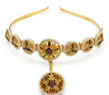 Traditional Gold Mathapatti with Meenakari Work