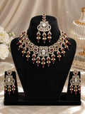 Maroon Polki Kundan Choker Bridal Jewellery Set