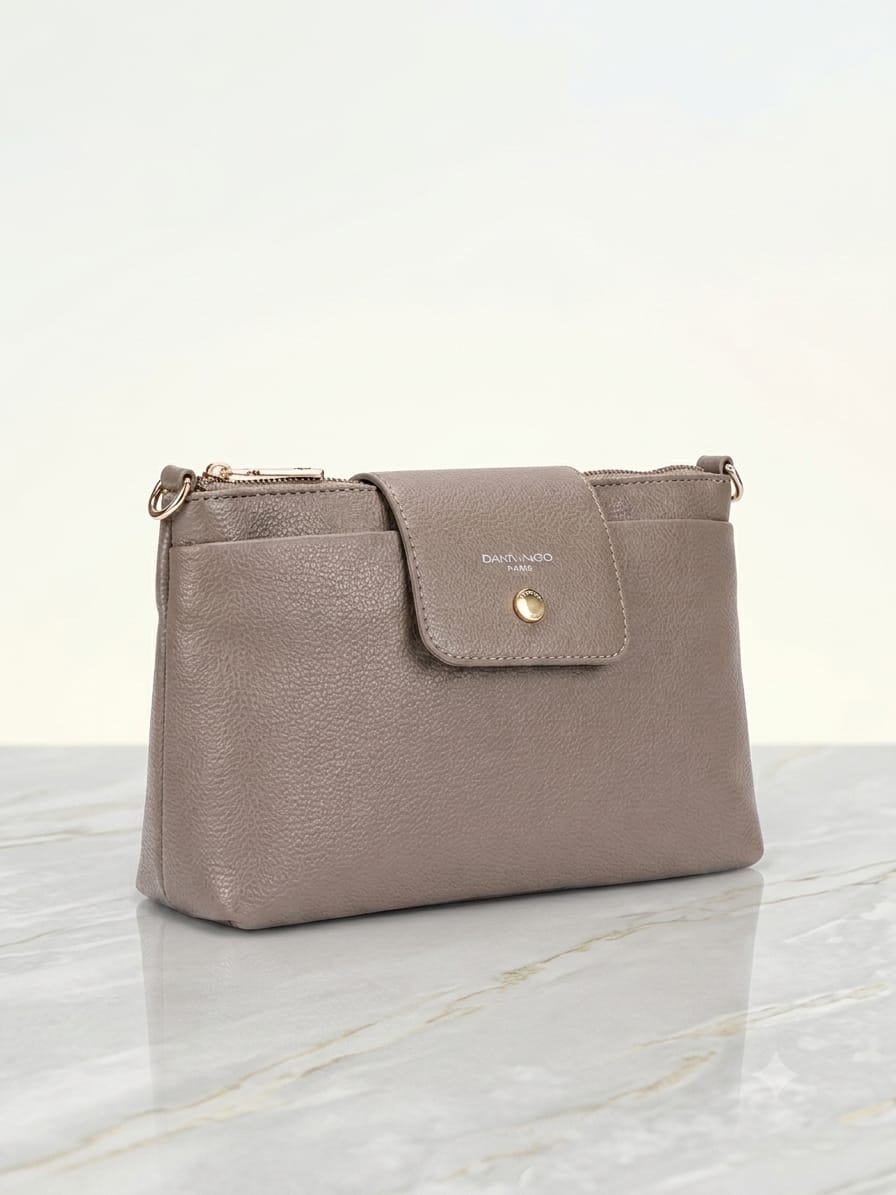Taupe Crossbody Sling Bag