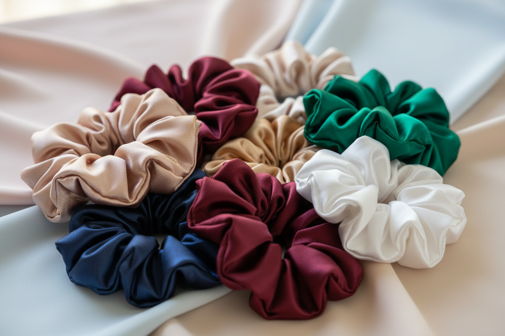 Satin Scrunchies Gift Box - Set of 12 (Ivory)